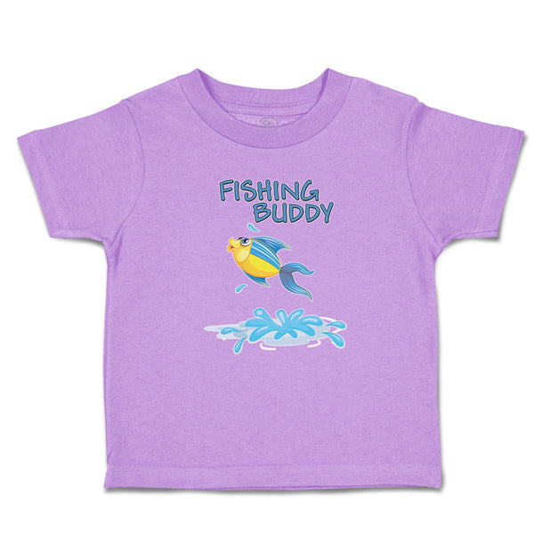 Toddler Clothes Fishing Buddy Fish in Water and Jumping Toddler Shirt Cotton