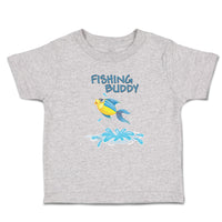 Toddler Clothes Fishing Buddy Fish in Water and Jumping Toddler Shirt Cotton