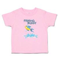 Toddler Clothes Fishing Buddy Fish in Water and Jumping Toddler Shirt Cotton