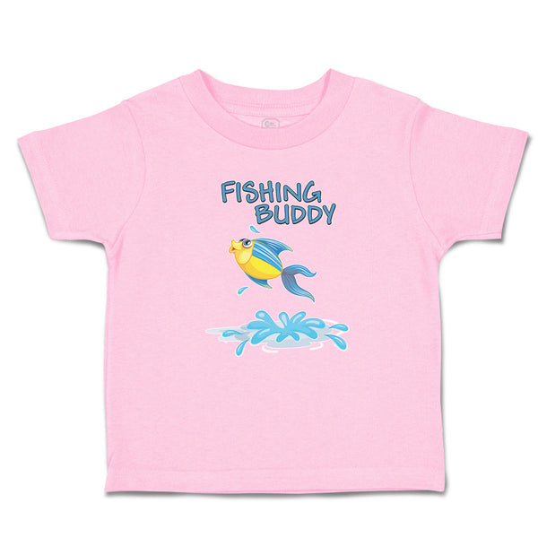 Toddler Clothes Fishing Buddy Fish in Water and Jumping Toddler Shirt Cotton
