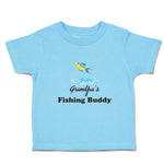 Cute Toddler Clothes Grandpa's Fishing Buddy with Jumping Fish and Water Cotton
