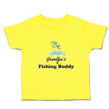 Cute Toddler Clothes Grandpa's Fishing Buddy with Jumping Fish and Water Cotton