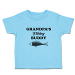 Cute Toddler Clothes Grandpa's Fishing Buddy with Fish Toddler Shirt Cotton
