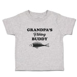 Cute Toddler Clothes Grandpa's Fishing Buddy with Fish Toddler Shirt Cotton