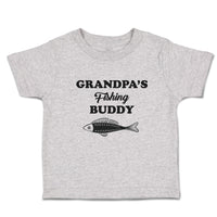 Cute Toddler Clothes Grandpa's Fishing Buddy with Fish Toddler Shirt Cotton