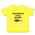 Cute Toddler Clothes Grandpa's Fishing Buddy with Fish Toddler Shirt Cotton