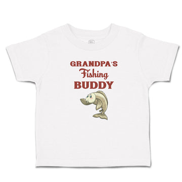 Cute Toddler Clothes Grandpa's Fishing Buddy with Funny Face Fish Toddler Shirt