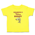 Cute Toddler Clothes Grandpa's Fishing Buddy with Funny Face Fish Toddler Shirt