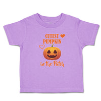 Toddler Clothes Cutest Pumpkin in The Patch Smile Face and Hearts Toddler Shirt