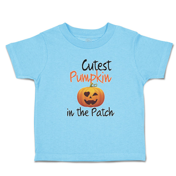 Toddler Clothes Cutest Pumpkin in The Patch Pumpkin Winked Smile Face Cotton