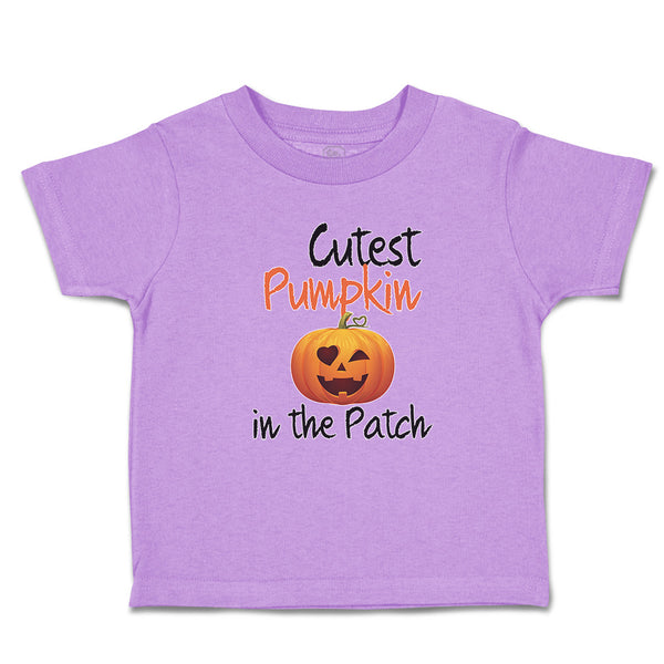 Toddler Clothes Cutest Pumpkin in The Patch Pumpkin Winked Smile Face Cotton