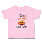 Toddler Clothes Cutest Pumpkin in The Patch Pumpkin Winked Smile Face Cotton