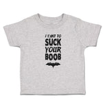 Toddler Clothes I Vant to Suck Your Boob with Bat Silhouette Toddler Shirt
