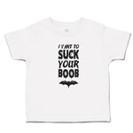 Toddler Clothes I Vant to Suck Your Boob with Bat Silhouette Toddler Shirt