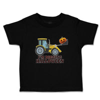 Toddler Clothes I'M Digging Halloween with Working Vehicle in Smile Face Cotton