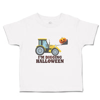 Toddler Clothes I'M Digging Halloween with Working Vehicle in Smile Face Cotton