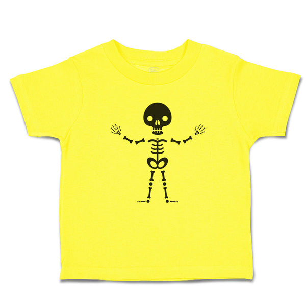 Cute Toddler Clothes Silhouette Skeleton Skull Body Toddler Shirt Cotton