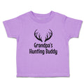 Toddler Clothes Grandpa's Hunting Buddy with Deer Horn Toddler Shirt Cotton