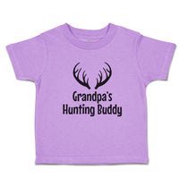 Toddler Clothes Grandpa's Hunting Buddy with Deer Horn Toddler Shirt Cotton