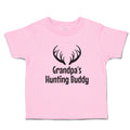 Toddler Clothes Grandpa's Hunting Buddy with Deer Horn Toddler Shirt Cotton