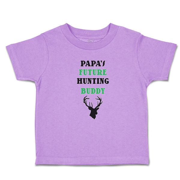 Toddler Clothes Papa's Future Hunting Buddy with Animal Face Deer Toddler Shirt