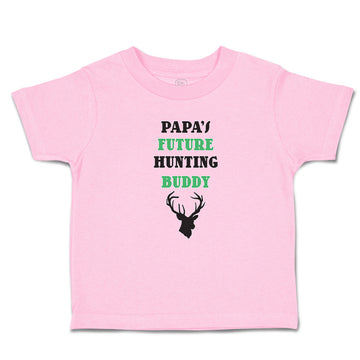 Toddler Clothes Papa's Future Hunting Buddy with Animal Face Deer Toddler Shirt