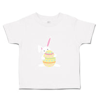 Toddler Clothes White Bunny Holds Orange Egg Toddler Shirt Baby Clothes Cotton