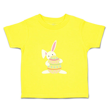 Toddler Clothes White Bunny Holds Orange Egg Toddler Shirt Baby Clothes Cotton