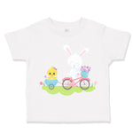 Toddler Girl Clothes Easter Bunny Chicken Bike Easter Toddler Shirt Cotton