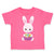 Toddler Girl Clothes Kawaii Bunny Basket Eggs Easter Toddler Shirt Cotton