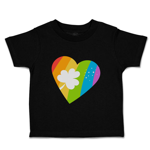 Toddler Clothes Rainbow Heart Lucky St Patrick's Day Toddler Shirt Cotton