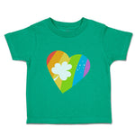 Toddler Clothes Rainbow Heart Lucky St Patrick's Day Toddler Shirt Cotton