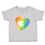 Toddler Clothes Rainbow Heart Lucky St Patrick's Day Toddler Shirt Cotton