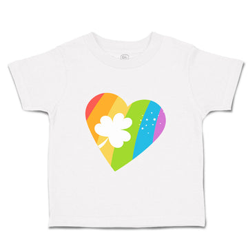 Toddler Clothes Rainbow Heart Lucky St Patrick's Day Toddler Shirt Cotton