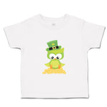 Toddler Clothes Leprechaun Owl Money St Patrick's Day Toddler Shirt Cotton