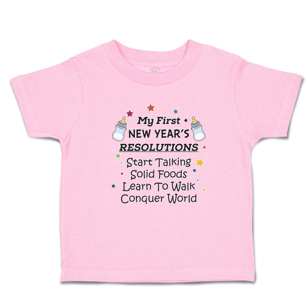 My First New Year's Resolutions Start Talking Solid Foods Learn to Walk Conquer World