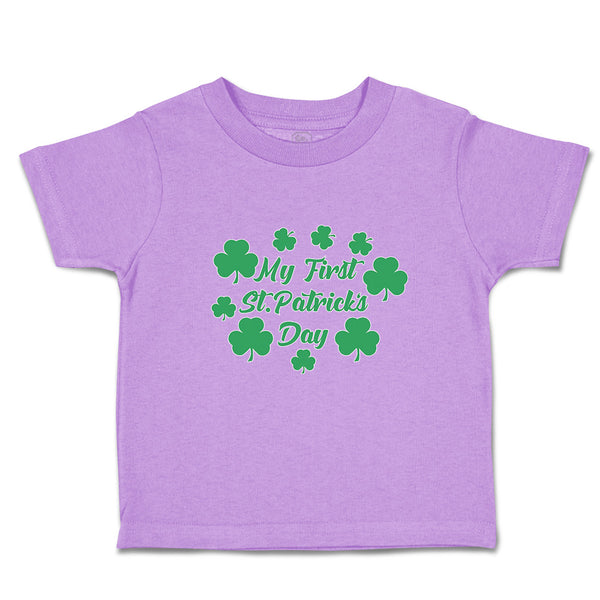 Toddler Clothes My First St.Patrick's Day with Irish Shamrock Leaves Cotton