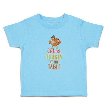 Toddler Clothes Cutest Turkey at Table Bird Open Wings Closed Eyes Hat Cotton
