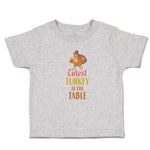 Toddler Clothes Cutest Turkey at Table Bird Open Wings Closed Eyes Hat Cotton