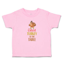 Toddler Clothes Cutest Turkey at Table Bird Open Wings Closed Eyes Hat Cotton