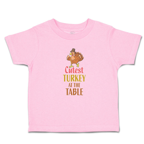 Toddler Clothes Cutest Turkey at Table Bird Open Wings Closed Eyes Hat Cotton