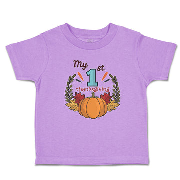 Toddler Clothes My 1St Thanksgiving Vegetable Pumpkin with Leaves Toddler Shirt