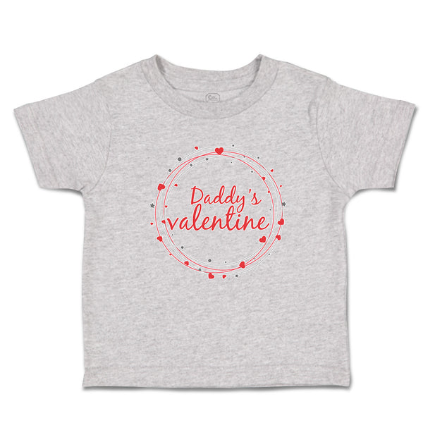 Toddler Clothes Daddy's Valentine with Wreath Hearts Design Toddler Shirt Cotton