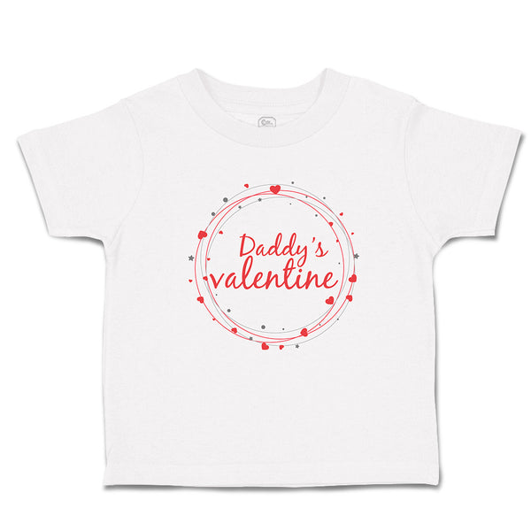 Toddler Clothes Daddy's Valentine with Wreath Hearts Design Toddler Shirt Cotton