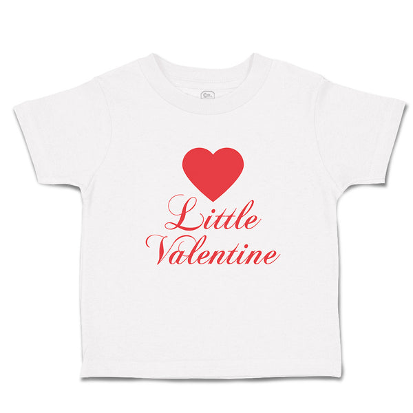 Toddler Clothes Little Valentine with Heart Symbol Toddler Shirt Cotton