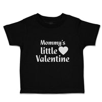 Toddler Clothes Mommy's Little Valentine with Black Heart Symbol Toddler Shirt