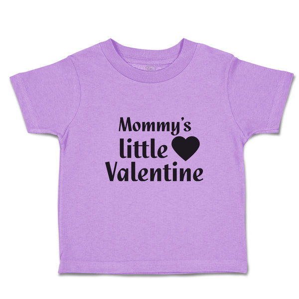 Toddler Clothes Mommy's Little Valentine with Black Heart Symbol Toddler Shirt