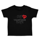 Toddler Clothes My 1St Valentine's Day with Heart Symbol Toddler Shirt Cotton