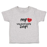 Toddler Clothes My 1St Valentine's Day with Heart Symbol Toddler Shirt Cotton