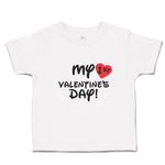 Toddler Clothes My 1St Valentine's Day with Heart Symbol Toddler Shirt Cotton